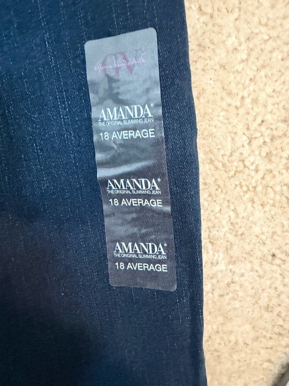 Gloria Vanderbilt Amanda -SZ 18- Women’s Classic Dark Wash High Rise Denim Jeans - Picture 8 of 9